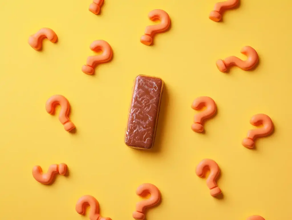 Butterfinger bars with a question mark overlay.