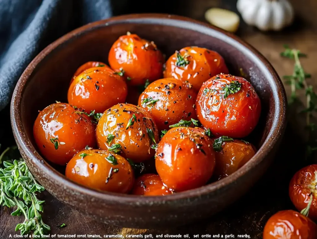 Smoky and sweet roasted tomatoes ready for a flavorful pasta sauce