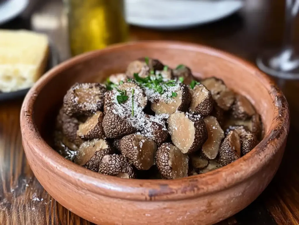 A variety of fresh truffles