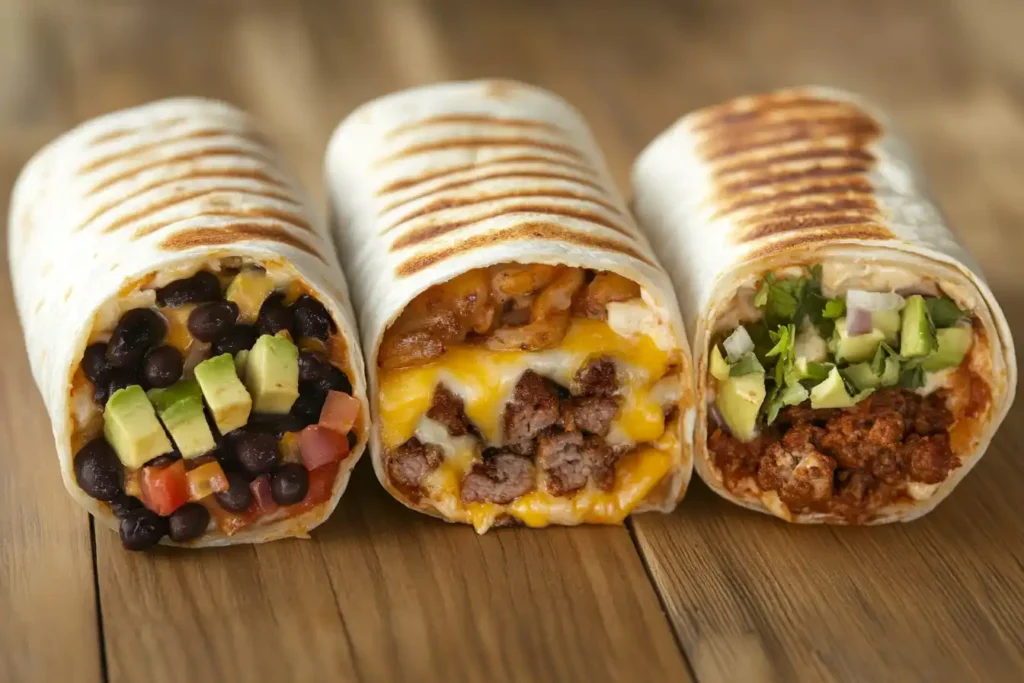 Variations of the Grilled Cheese Burrito.